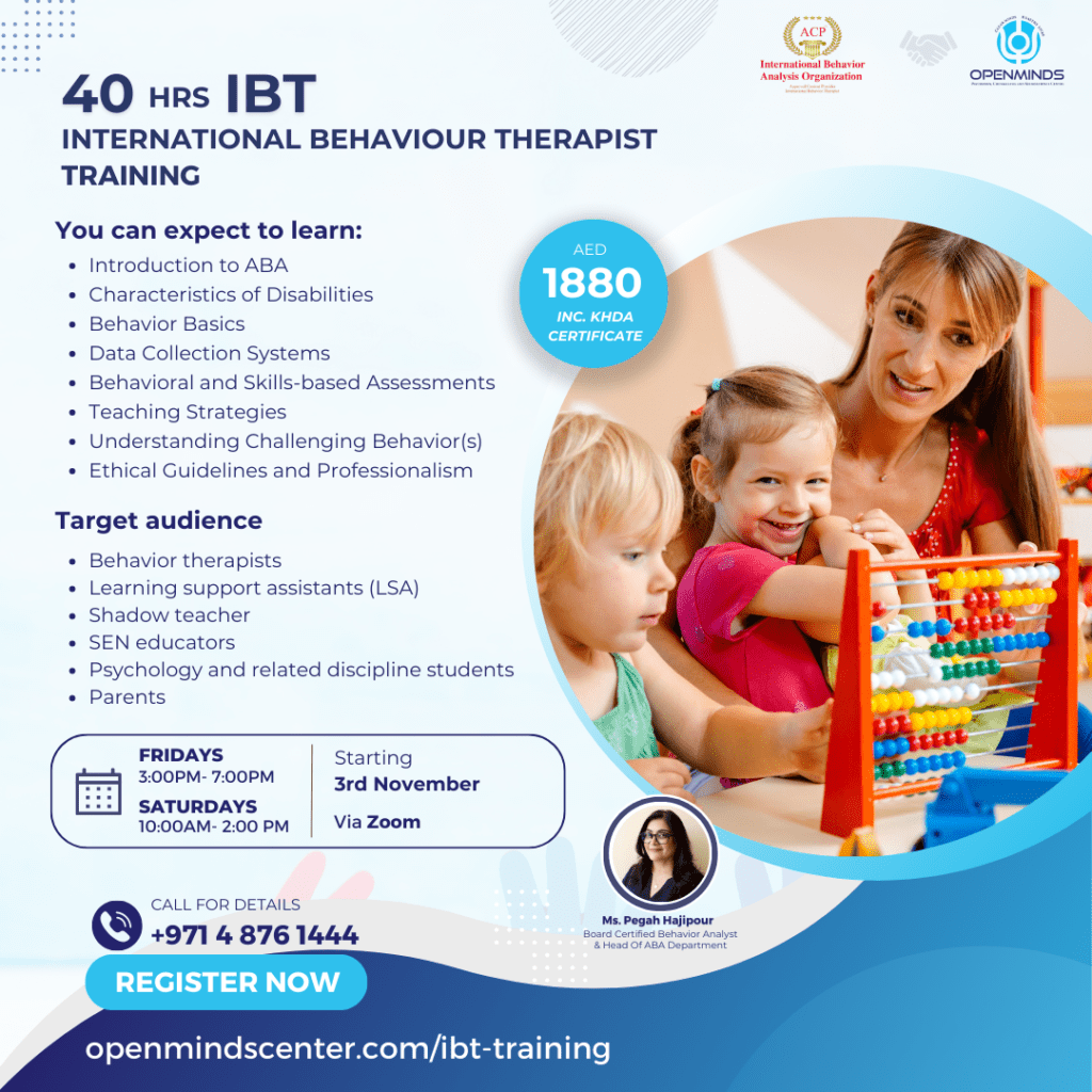 International Behaviour Therapist Ibt Training Openminds Psychiatry